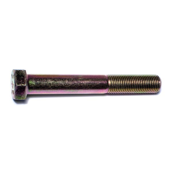 Midwest Fastener Grade 8, 9/16"-18 Hex Head Cap Screw, Zinc Yellow Steel, 4 in L, 5 PK 65508 - main